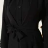 Buttoned Belted Dress Black wholesale dress view 4 - Hicabistan Turkey factory