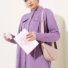 Two-Piece Set with Snap Closure Lilac wholesale clothing set view 2 - Hicabistan Turkey factory