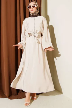 Alternative view of Buttoned Blouse with Skirt Modal Two-Piece Set Stone
