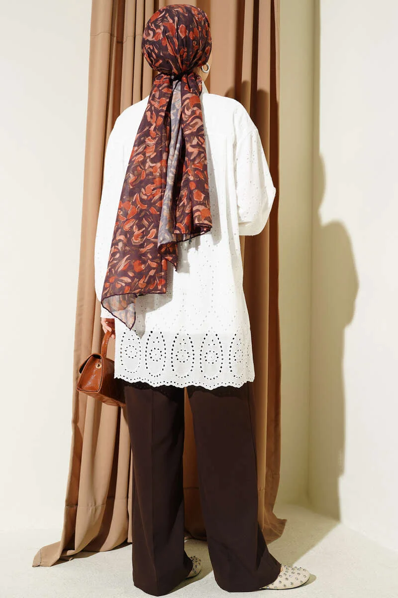Embroidered Pearl Tunic White - Image 3