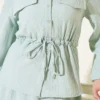 Pocket Flap Waist Tunic Skirt Set Mint بالجملة clothing set view 4 - Hicabistan مصنع تركيا