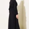 Pocket Flap Waist Tunic Skirt Set Black wholesale clothing set view 3 - Hicabistan Turkey factory