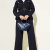 Pocket Flap Belted Jacket Set Navy Blue en gros clothing set - Hicabistan usine Turquie