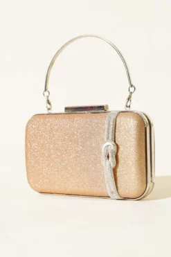 Knot Detail Evening Bag Copper
