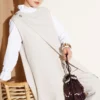 Button Detail Belted Three-Piece Set Stone en gros clothing set view 2 - Hicabistan usine Turquie