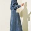 Buttoned Short Jacket Denim Two-Piece Set بالجملة clothing set view 3 - Hicabistan مصنع تركيا