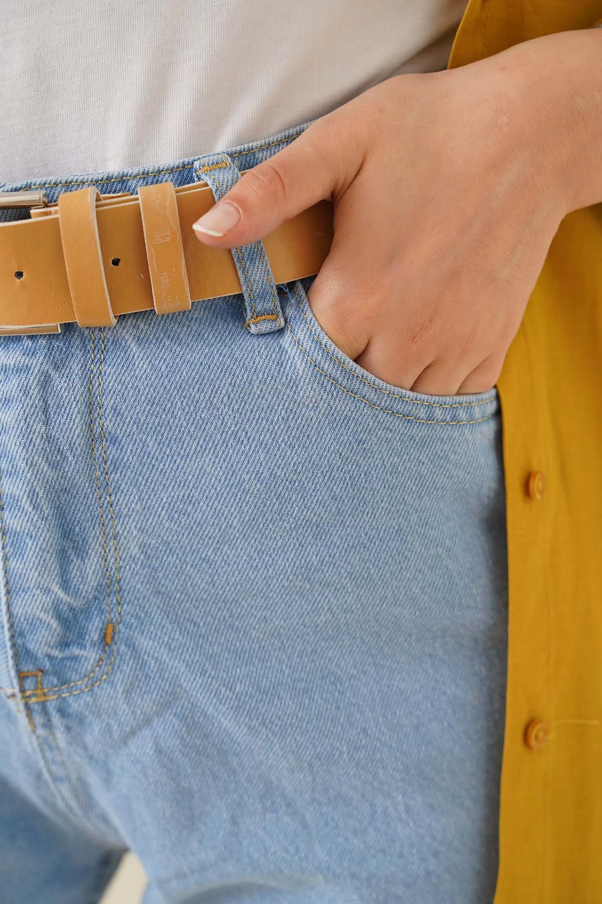 Straight Boyfriend Open Denim Pants al por mayor pants view 4 - Hicabistan fábrica Turquía
