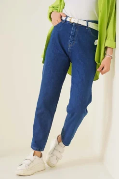 Straight Boyfriend Open Denim Pants