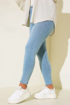 Alternative view of Slim Fit Plus Size Denim Pants Blue