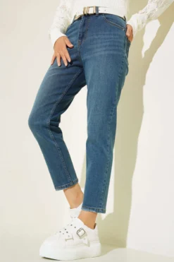 Skinny Wash Denim Pants Blue