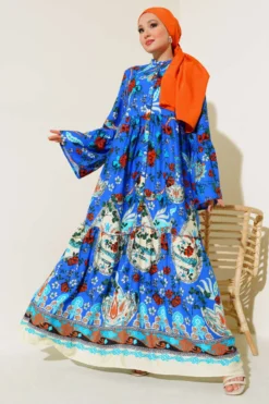 منظر بديل لـ Printed Buttoned Tiered Dress