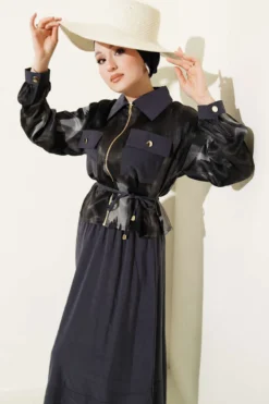 Alternative view of Patterned Satin Blouse Skirt Set