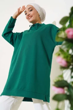 High Neck Tunic Emerald