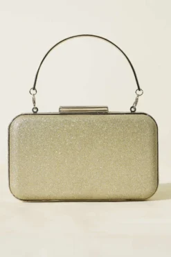 Alternative view of Rectangular Handle Evening Bag Gold