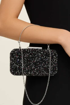 Rectangular Stone-Handled Evening Bag Assorted