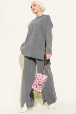 Stitch Detail Basic Knit Two-Piece Set