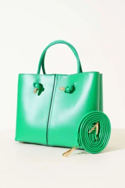 Stitched Detail Women's Handbag Green
