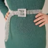 Diamond Stone Thin Belt Silver