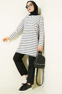 Alternative Ansicht von Striped Tunic White