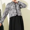 Ethnic Pattern Jacket and Skirt Set Black wholesale clothing set view 2 - Hicabistan Turkey factory