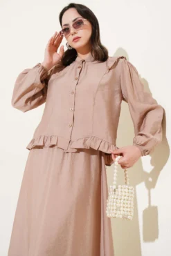Alternative view of Ruffled Buttoned Skirt Set