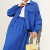 Zipper Pocket Flap Skirt Set wholesale clothing set view 2 - Hicabistan Turkey factory