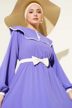 Alternative view of Bow Tie Baby Collar Dress Lilac