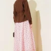 Fularlı Bel Tünelli Etekli İkili Takım Pink en gros clothing set view 3 - Hicabistan usine Turquie