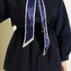Fularlı Bel Tünelli Paraşüt İkili Takım Navy Blue بالجملة clothing set view 4 - Hicabistan مصنع تركيا