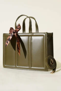 Rectangular Bag with Scarf Haki