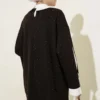 Shirt Panel Stone Embellished Tunic Brown wholesale tunic view 3 - Hicabistan Turkey factory