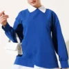 Shirt Combined Tunic Set Navy Blue en gros clothing set view 2 - Hicabistan usine Turquie