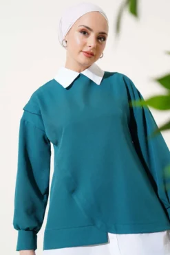 Alternative view of Shirt Combined Tunic Set Emerald