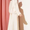 Top Pocket Flap Skirted Two-Piece Set Beige بالجملة clothing set view 3 - Hicabistan مصنع تركيا