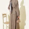Gold Buttoned Waist Tunic Skirt Set Mink wholesale clothing set view 3 - Hicabistan Turkey factory