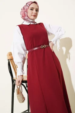 Alternative view of Jacketed Jumper Set Burgundy