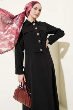 Alternative view of Jacketed Jumper Set Black