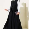 Vest with Skirt Two-Piece Set Black بالجملة clothing set - Hicabistan مصنع تركيا