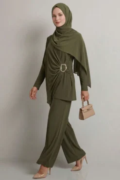 Alternative view of Sandy Two-Piece Set Khaki