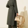 Hooded Cape Set Khaki بالجملة clothing set view 3 - Hicabistan مصنع تركيا