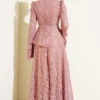 Floral Lace Beaded Evening Two-Piece Set Großhandel clothing set view 3 - Hicabistan Türkei Fabrik