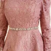 Floral Lace Beaded Evening Two-Piece Set Großhandel clothing set view 4 - Hicabistan Türkei Fabrik