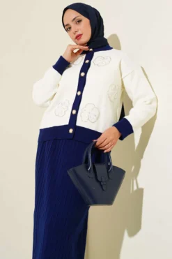 Alternative view of Floral Patterned Skirted Knit Two-Piece Set