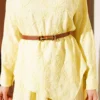 Floral Embroidered Skirt Set Yellow en gros clothing set view 4 - Hicabistan usine Turquie