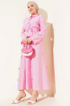 Alternative view of Floral Embellished Skirt Set Pink