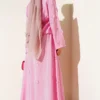Floral Embellished Skirt Set Pink al por mayor clothing set view 3 - Hicabistan fábrica Turquía
