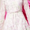Asymmetrical Tiered Dress Pink groothandel dress view 4 - Hicabistan Turkije fabriek