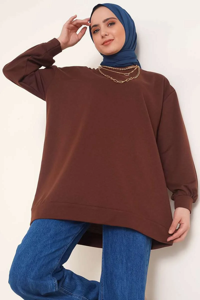 Two-Ply Plain Tunic Brown