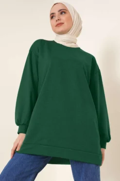 Two-Ply Plain Tunic Emerald