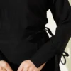 Basic Two-Piece Set with Ties and Skirt Black بالجملة clothing set view 4 - Hicabistan مصنع تركيا